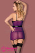 Ladylike Black Purple Chemise Set